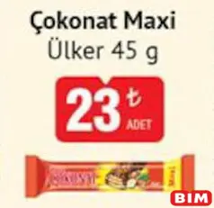 ÜLKER ÇOKONAT MAXİ ÇİKOLATALI GOFRET 45 G